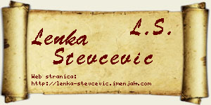 Lenka Stevčević vizit kartica